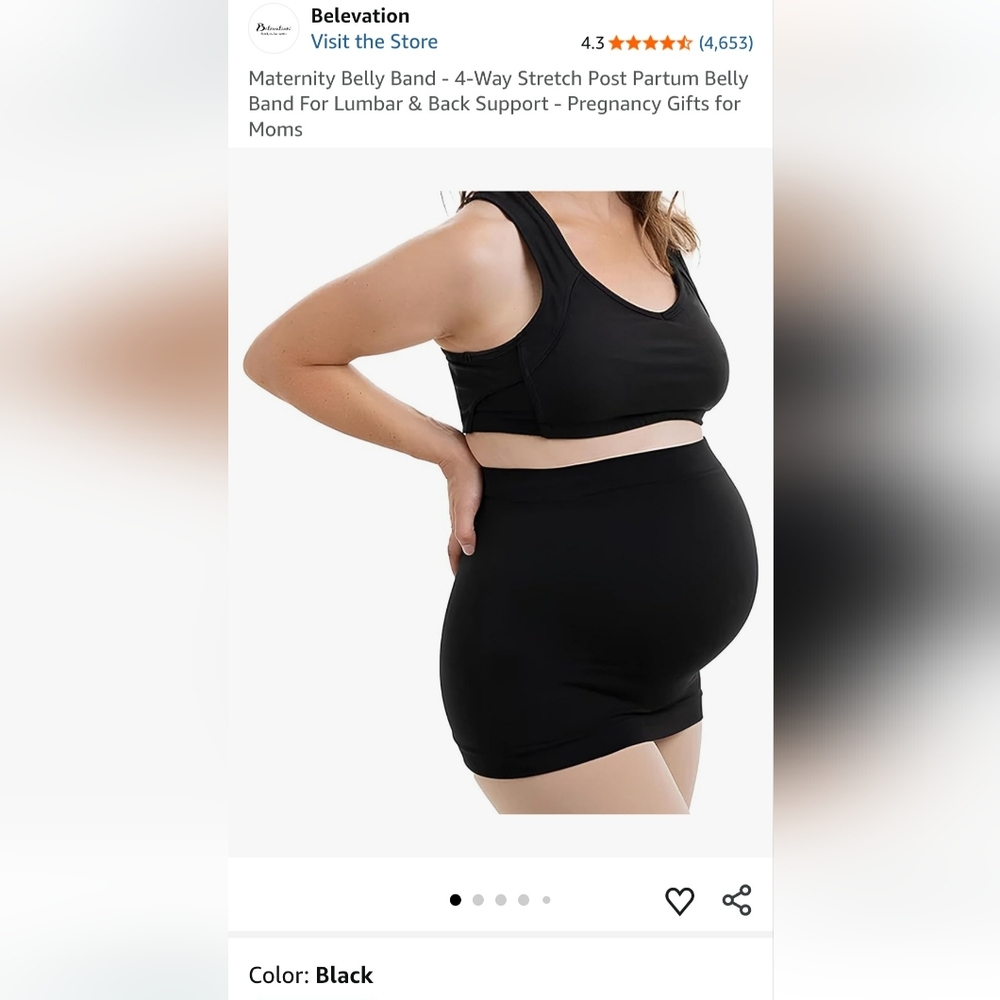 Belevation Maternity Band Size SMALL